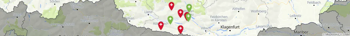Map view for Pharmacies emergency services nearby Kötschach-Mauthen (Hermagor, Kärnten)